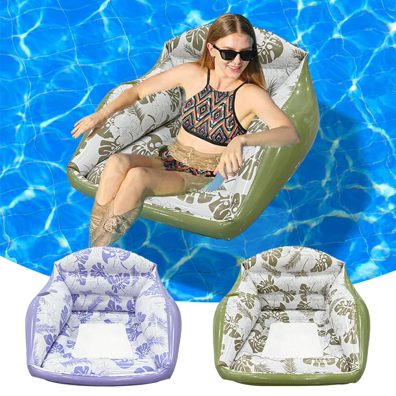 2026 Sommer Einzel-Schwimmliege, aufblasbares Eco-PVC-Wassersofa für Pool, Strand und Wasserspiele