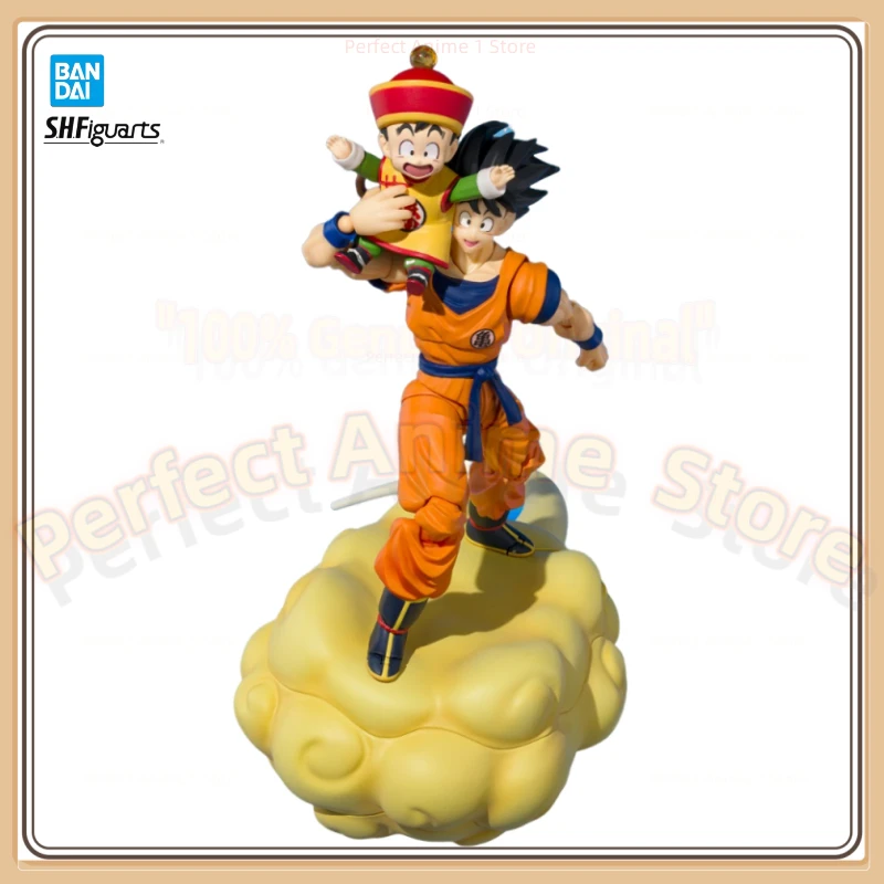 

In Stock Original SHF Dragon Ball Series Sun Wukong & Sun Wuhan - Childhood - & Somersault Clouds Action Dolls Gift Collection
