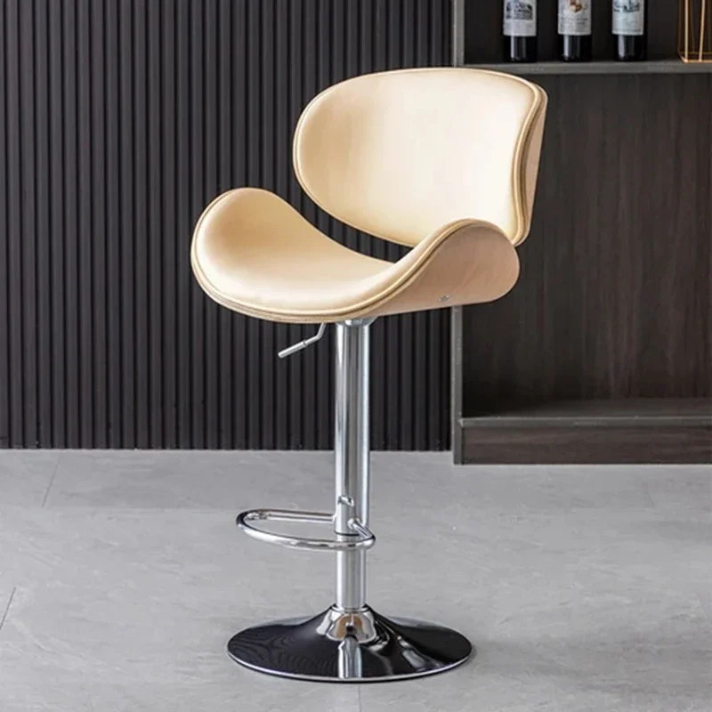 Leather Wipeable Dining Chairs Designer Waterproof Vanity Lazy Dining Chairs Single Unique Taburete Alto Lounge Suite Furniture image 4