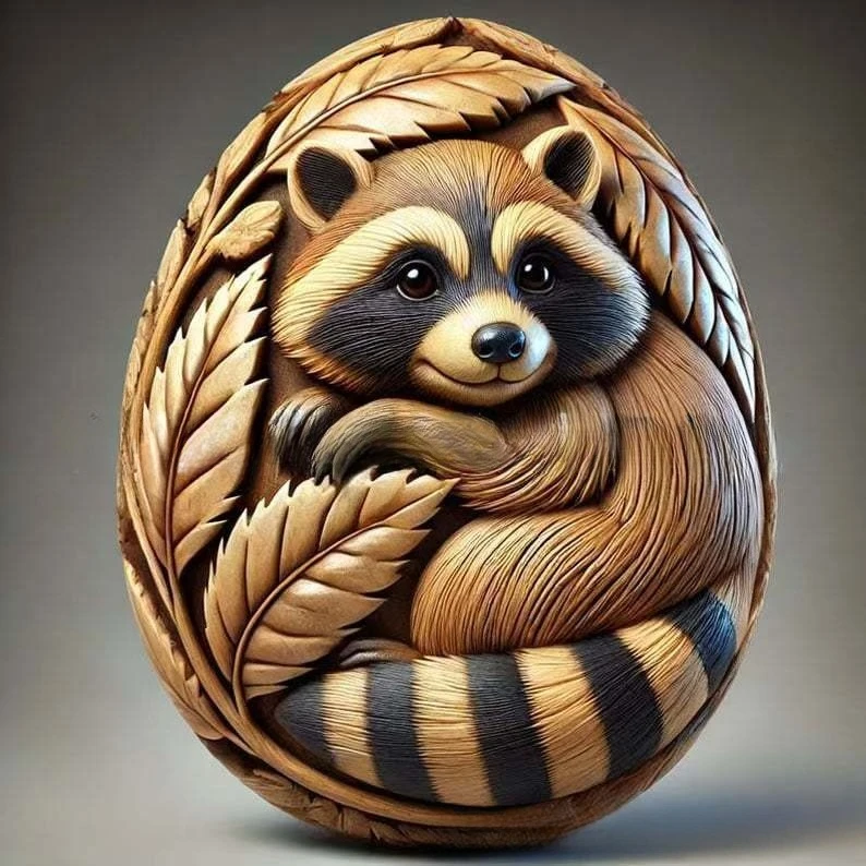 

Resin Animal Easter Carving Craft Eggs