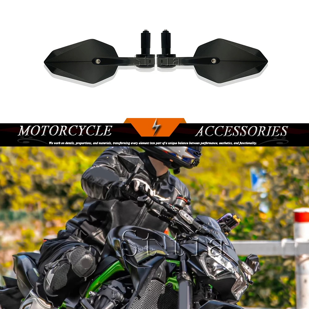 Für Kawasaki Z650 Z900 2017-2025 Motorrad-Lenker-Rückspiegel Z 650 Z 900 Z650 Z900 Blendfreie Lenkerenden-Spiegel