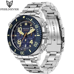 LIGE FeelNever Casual Sport Mechanical Man Watch 316L Stainless Steel Sapphire Big Dial Men's Watches Dive Waterproof Clocks+Box