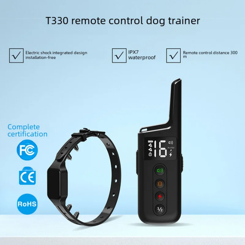 

Vet-Approved Dog Training Collar - Smart Vibration/Sound Correction with Security Fence Alert (Adjustable 0.1-0.4mA TENS Tech)