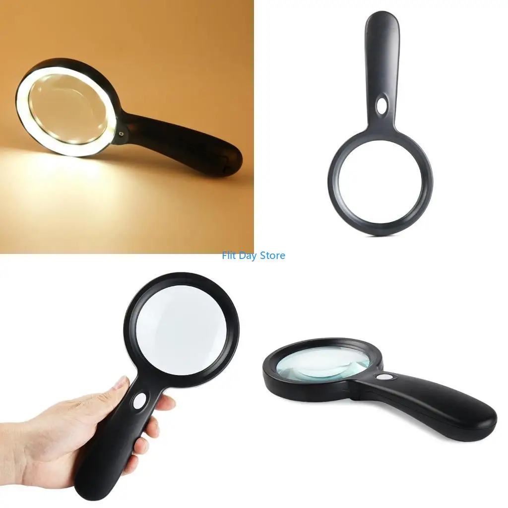 F92C F92C Lighted Glass-10X Hand held Large Reading Glasses for w/ L - Aliexpress Deal