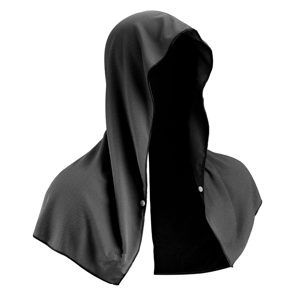 Cooling Hoodie Towel,Cooling Towels for Neck and Face,for Sauna Yoga Camping Workout Black