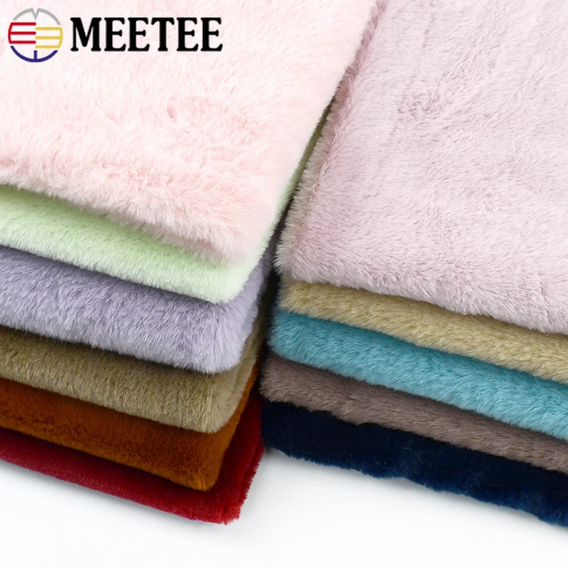 

50*50cm 8mm Thick Faux Fur Fabric Toys Doll Clothes Soft Plush Fabrics Home Sofa Decoration Cotton Cloth DIY Sewing Accessories