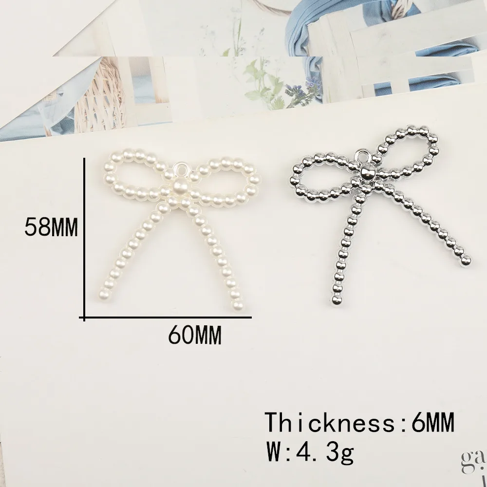 تصميم حميم-دلاية مع لؤلؤ تقليد ، شكل عقدة بوونكة ، سحر ذاتي الصنع ، إكسسوارات مجوهرات ، الأشعة فوق بفوق بفوق بفوق بالة ، 58*60 ، # أكريليك #3