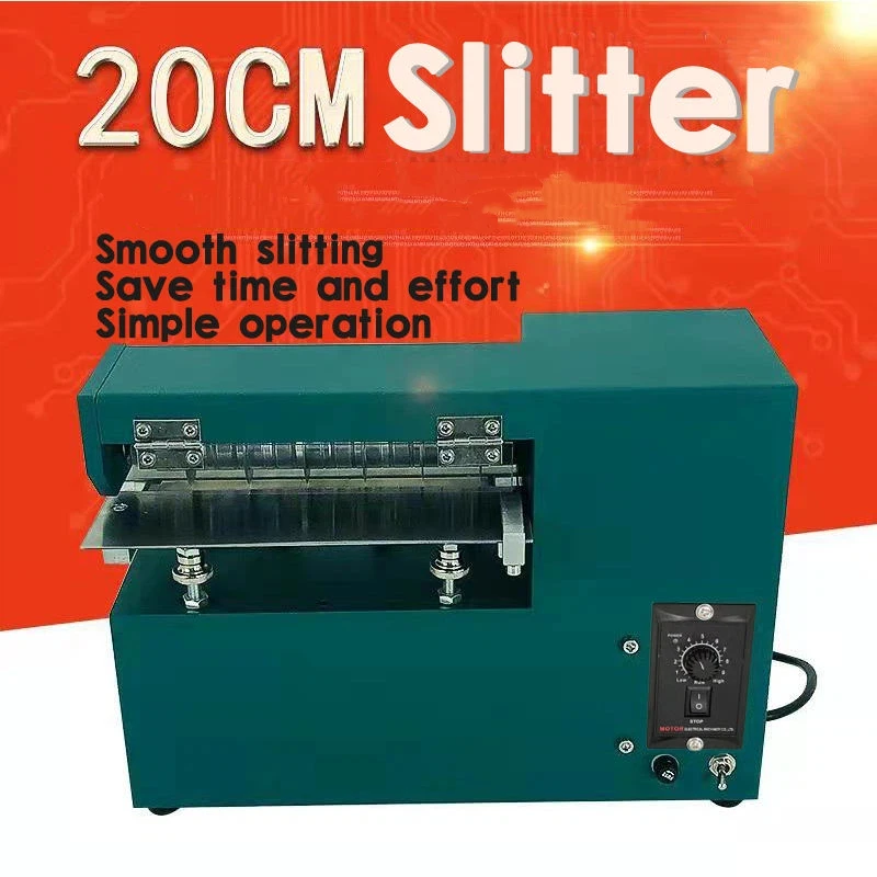 

WL-QZ01 20mm Leather Strap Strip Belt Cutting Slitting Slitter Machine for Bopp Tape Non-woven Kraft Paper Foam Fabrics