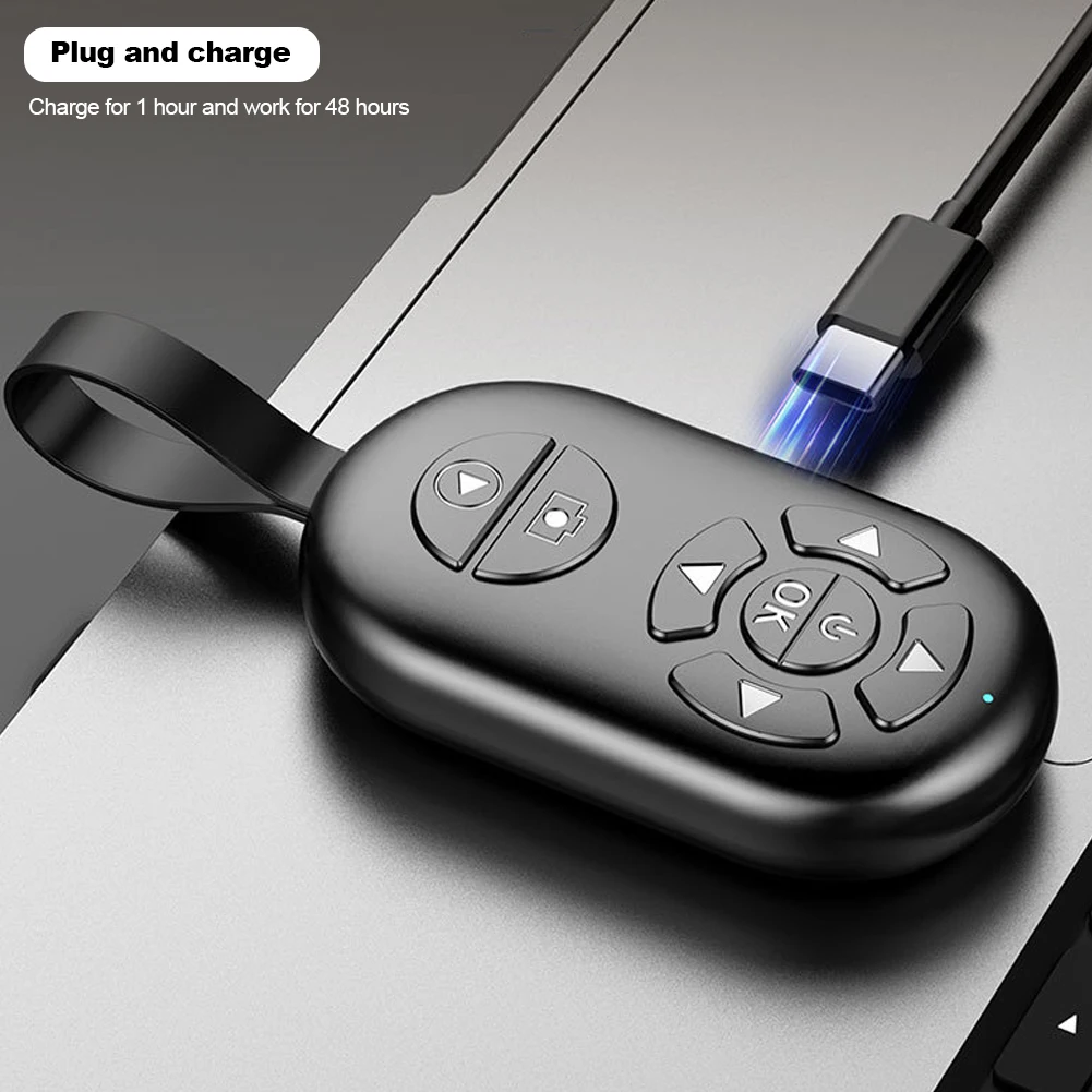 محمول سماعة لاسلكية تعمل بالبلوتوث زر الموقت الذاتي فيديو التحكم عن بعد لنظام أندرويد Ios Xiaomi هواوي موبايل تيك توك صفحة تيرنر