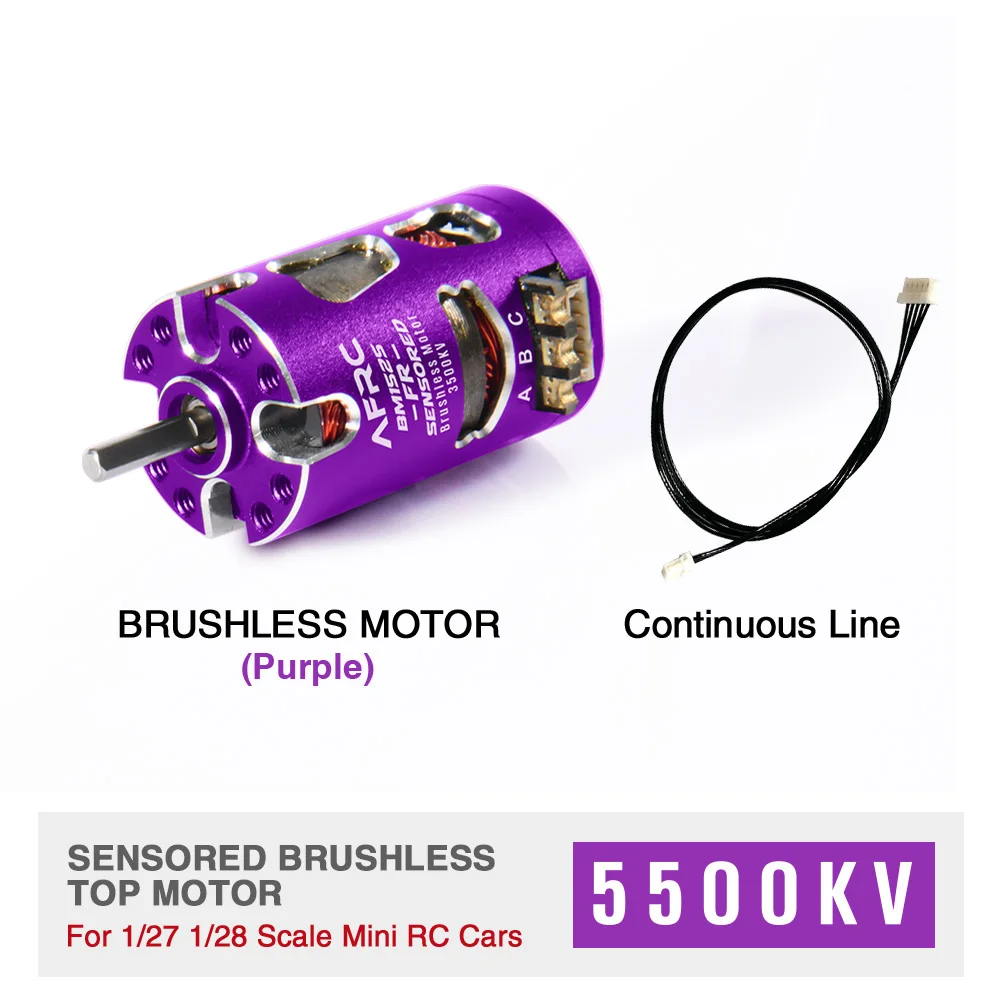 Mini Racing Sensored Brushless Motor AFRC BM1525 for 1/24 1/28 Scale Options 2500KV 3500KV 4500KV 5500KV - Black Red Purple Upgr