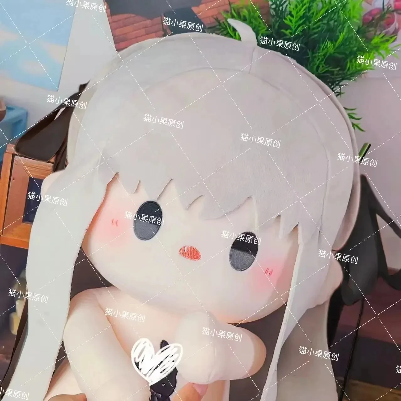 Anime Role Girl Kasugano Sora 40CM Soft Plush Doll Body Dress Up Stuffed Toy Sitting Posture Pillow Adorable Birthday Gift