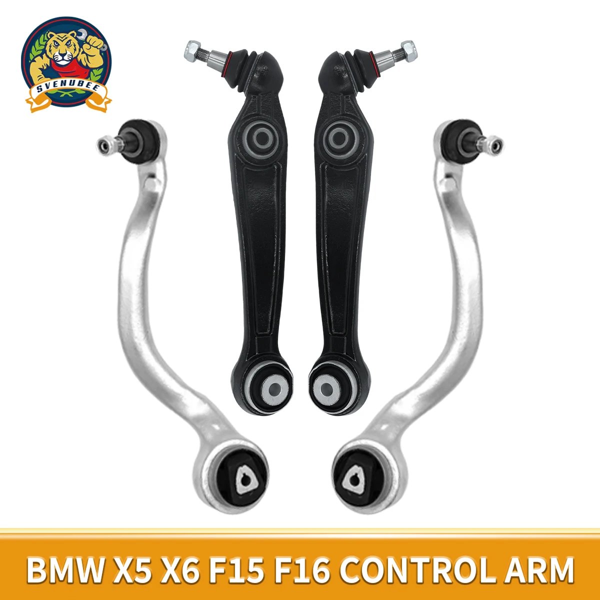 

Svenubee Front Lower Control Arms Suspension 4pcs Sets for BMW X5 X6 2014 2015 2016 2017 2018 2019 31126851691 31126864822