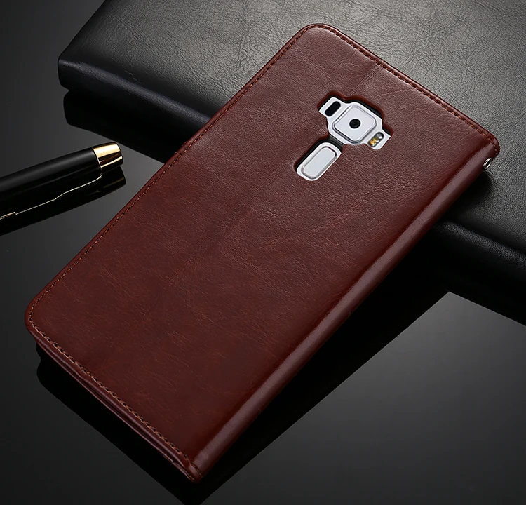 for Fundas Zenfone 3 leather phone case wallet flip cover card holder cover case for ASUS Zenfone 3 ZE520KL ZE552KL ZS570KL