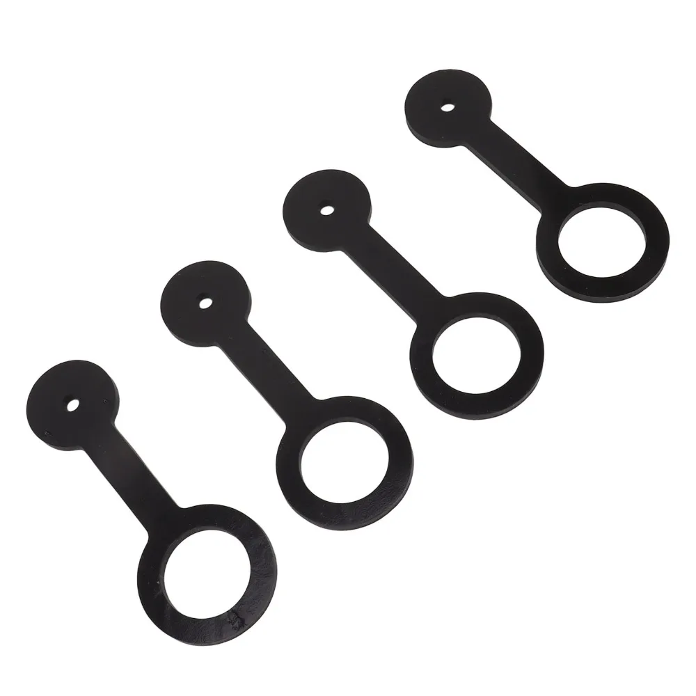 

4 PCS Silicone Shower Door Latch Strap Black Secure Design RV Shower Latch Strap Durable Universal Fit Travel Latch Strap