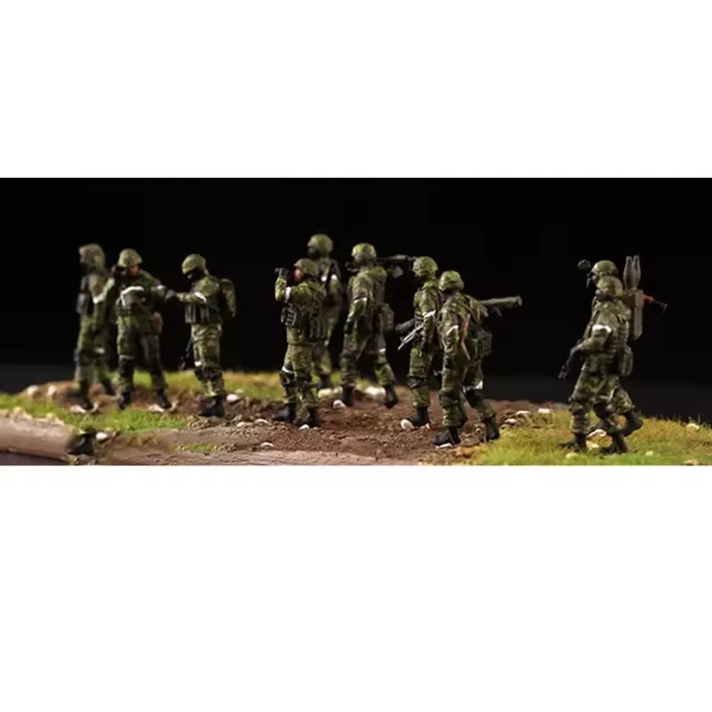 202 New 1:72 Scale Model 10pcs Russian Soldiers Action Figure Toy DIY Scene Accessory Doll Ornament Collection Display Fans