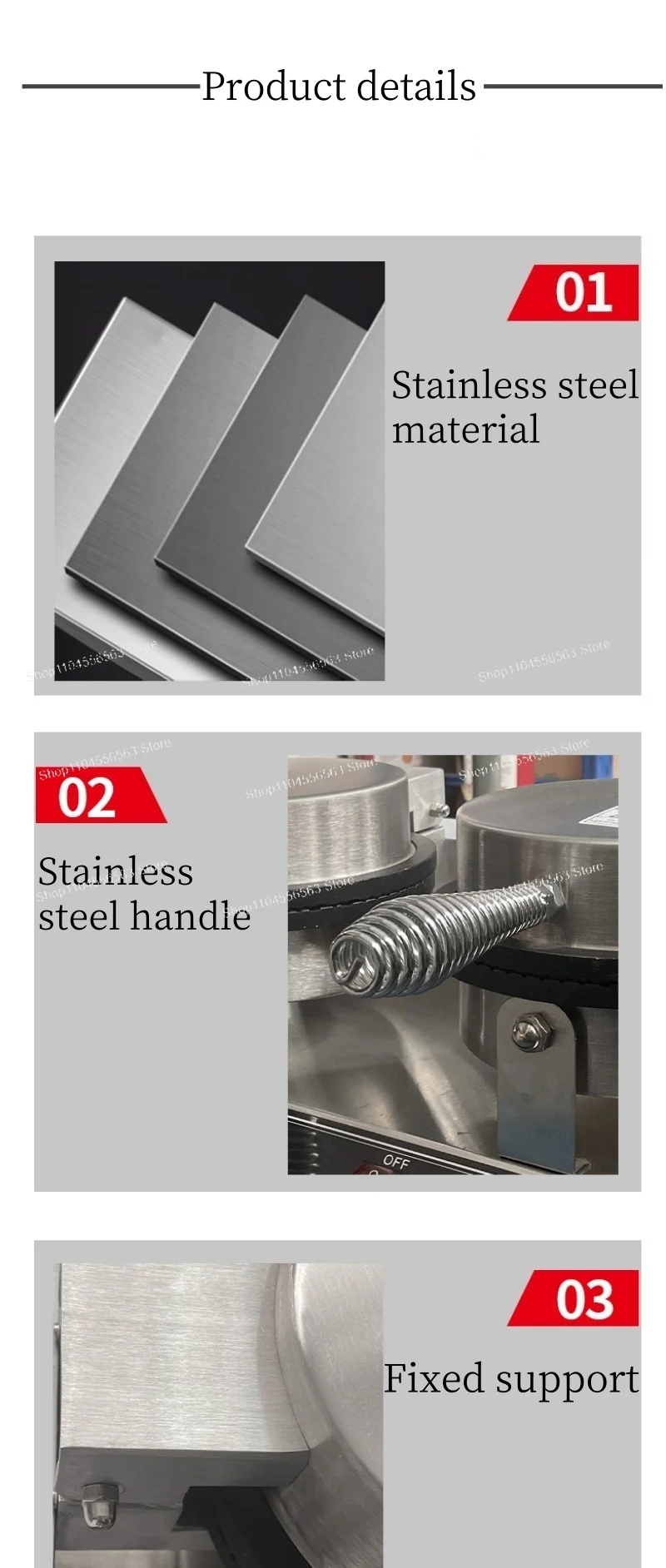 220V Ice Cream Cone & Waffle Maker Machine for DIY Home Use