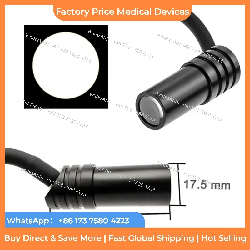 2026 Low Price Head-mounted Examination Led Light Binocular Magnifier Loupe 2.5X 3.5X fastshipping