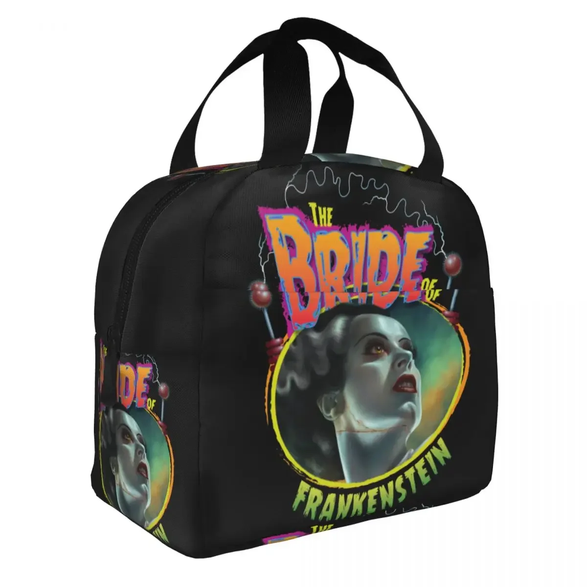 Lunch Bag for Women Kids The Bride Of Frankenstein Insulated Cooler Bag Waterproof Picnic Travel Horror Lunch Box Handbags