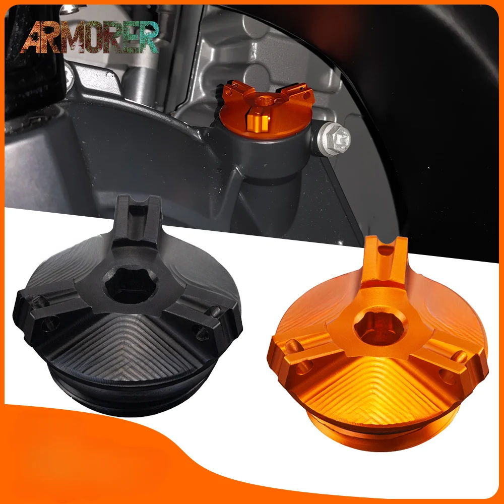 690SMC R Motorcycle CNC Aluminum Engine Oil Fuel Filler Cover Cap Plug Accessories For KTM 690 SMC-R 690 ENDURO 2020 R