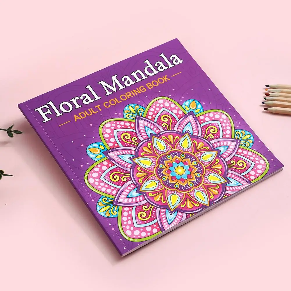 MANDALA Patterns for Adults Interesting Drawing Book loral Colouring Book Adult Stress Relief, Birthday, Holiday Party Gift