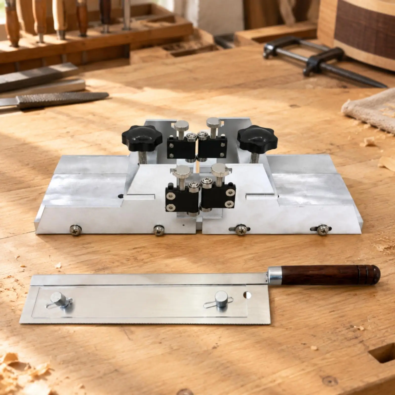 Hand Tool Precision Cutting Fret-Slotting Saw with Guide Fixture for Luthiers, Workshop