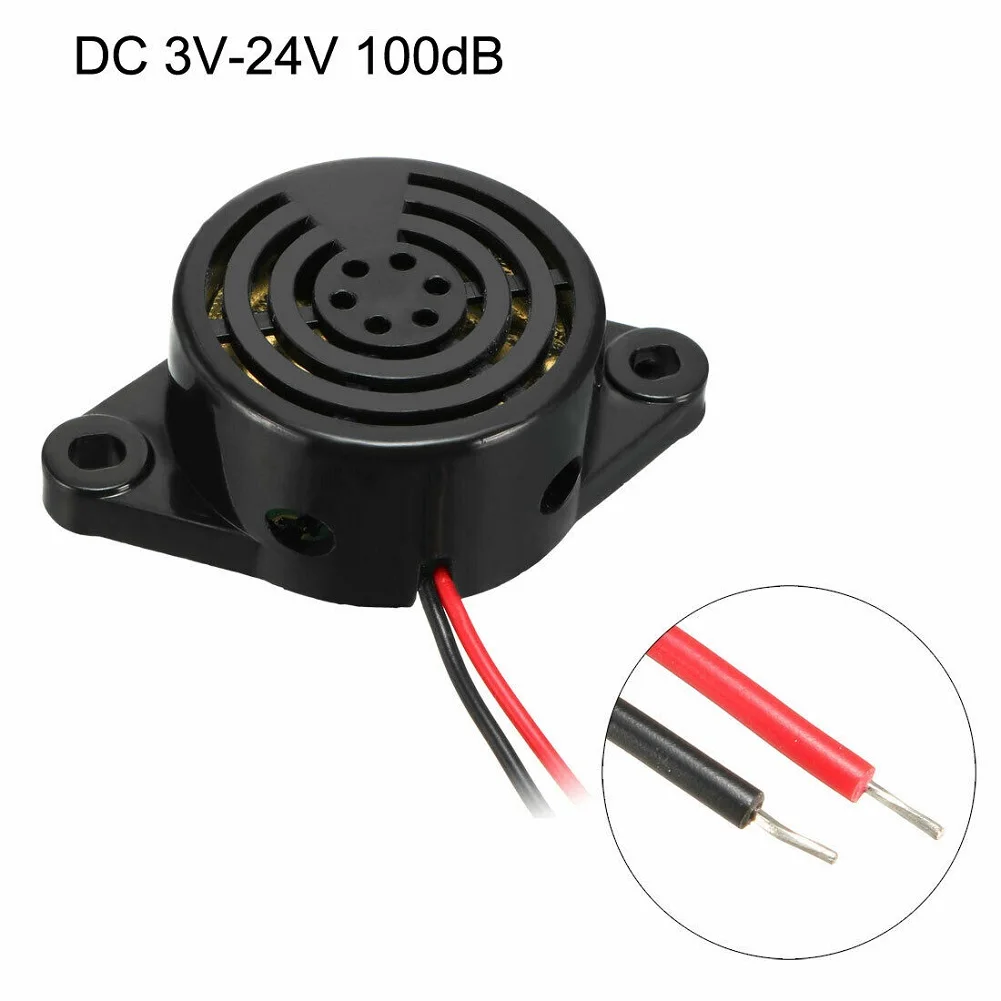 1×100DB Alarm High Decibel DC3-24V 12V Electronic Buzzer Beep Alarm Intermittent Continuous Beep Anti Theft Horn Electronic