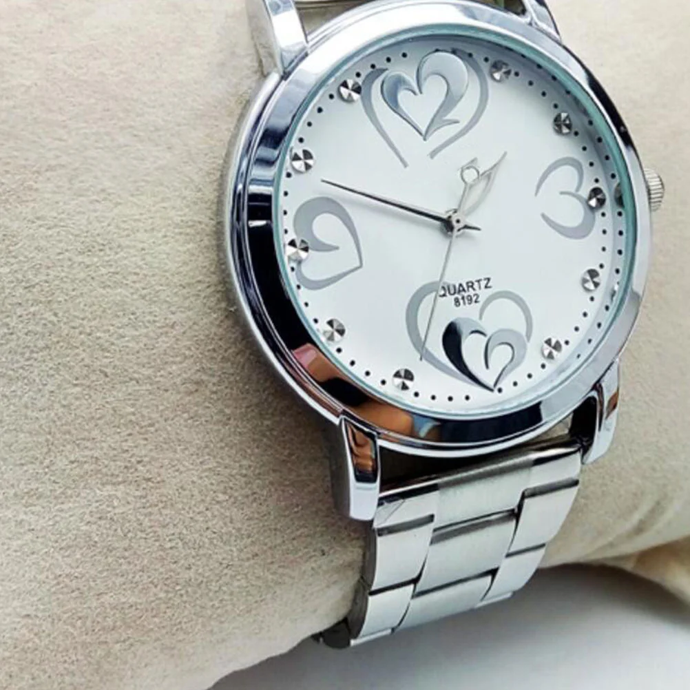 

1Pcs Couple Watch Stainless Steel Strap Quartz Waterproof Fashion Elegant Wristwatch for Valentine's Day Gift Pink Girl Style