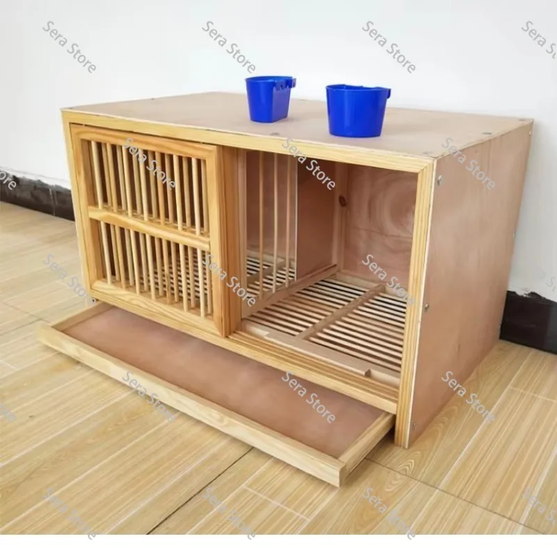 Solid Wood Racing Pigeon Breeding Cage, Eco‑Friendly Pigeon Nest Box, Pairing Nesting House for Breeding Homing & Racing Pigeons