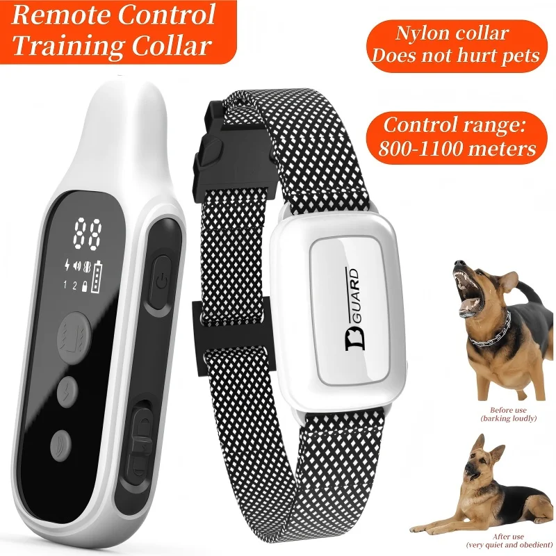 

Electric Dog Training Collar Digital Rechargeable Remote Control Vibrator Pet Dog Bark Stop Shock Collar Anti-barking device