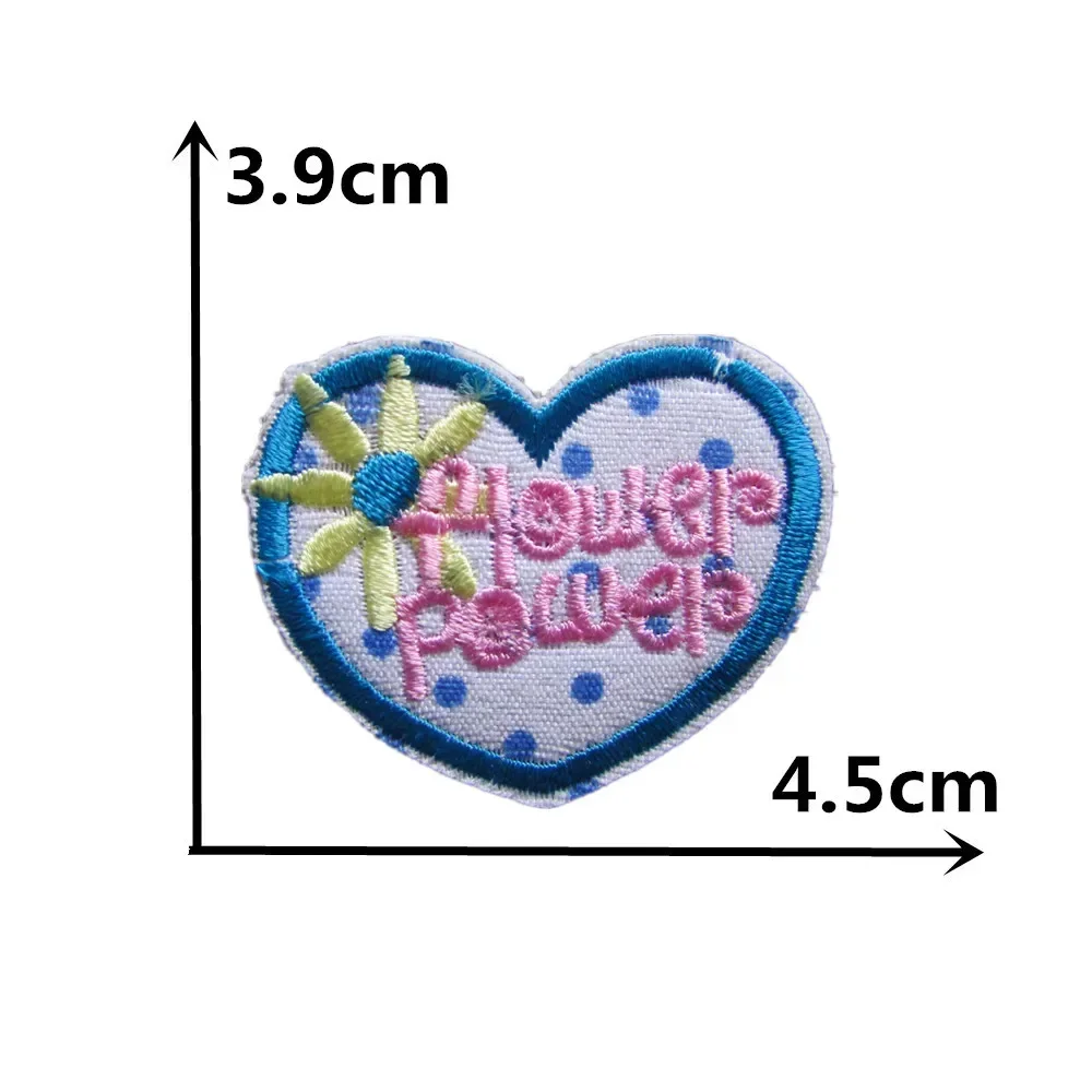 Cartoon heart-shaped embroidery cloth patch hot melt adhesive clothing accessories patch patch  patches for clothing