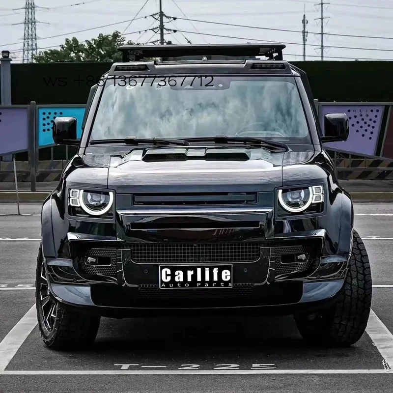 

Car Bumpers Defender 90/110 L663 2020 2021 2022 2023 Facelift to 007 Model Gloss Black Parts