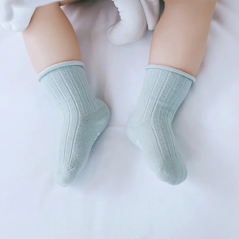 3Pairs/Set Newborn Baby Girls Boys Socks Casual Solid Color Socks For Kids Cotton Toddler Socks For Babies Spring Autumn New