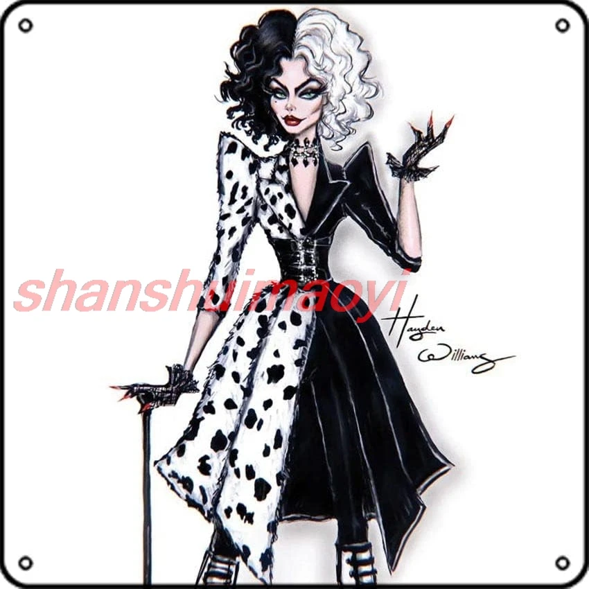 Muecddoa Tin Sign Vintage Cruella 2021 Metal Tin Sign Bar Club Family Bathroom Toilet Cafe Wall Decoration Gift 12x12 Inches