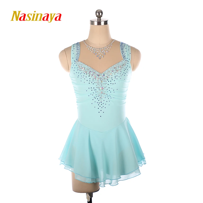 Figure Skating Performance Costume Professional Custom Hot Diamond Dress Children'S Skating Training Performance Uniform