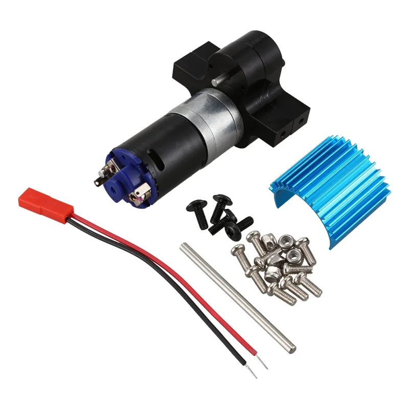 B05C-2X370 Power Metal Motor Reverse Versnellingsbak Met Koellichaam RC Auto Onderdelen Voor WPL B1 B14 B24 C14 C24 B16 B26 B36