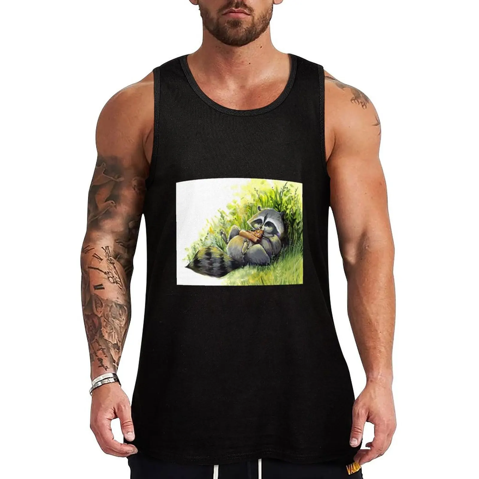 

Pineapple Pizza Tank Top Top summer Men's t shirt Men's summer vest Men's sleeveless t-shirt