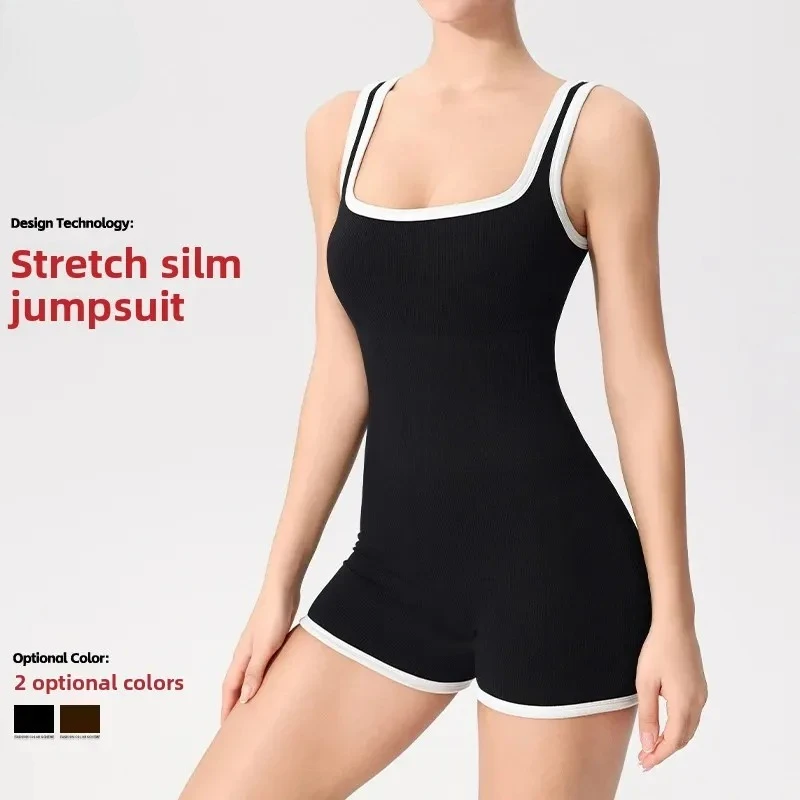 

Высококачественный женский костюм для фитнеса и йоги, цельный облегающий спортивный танцевальный воздушный костюм для йоги с накладкой на грудь, красивый дизайн спины