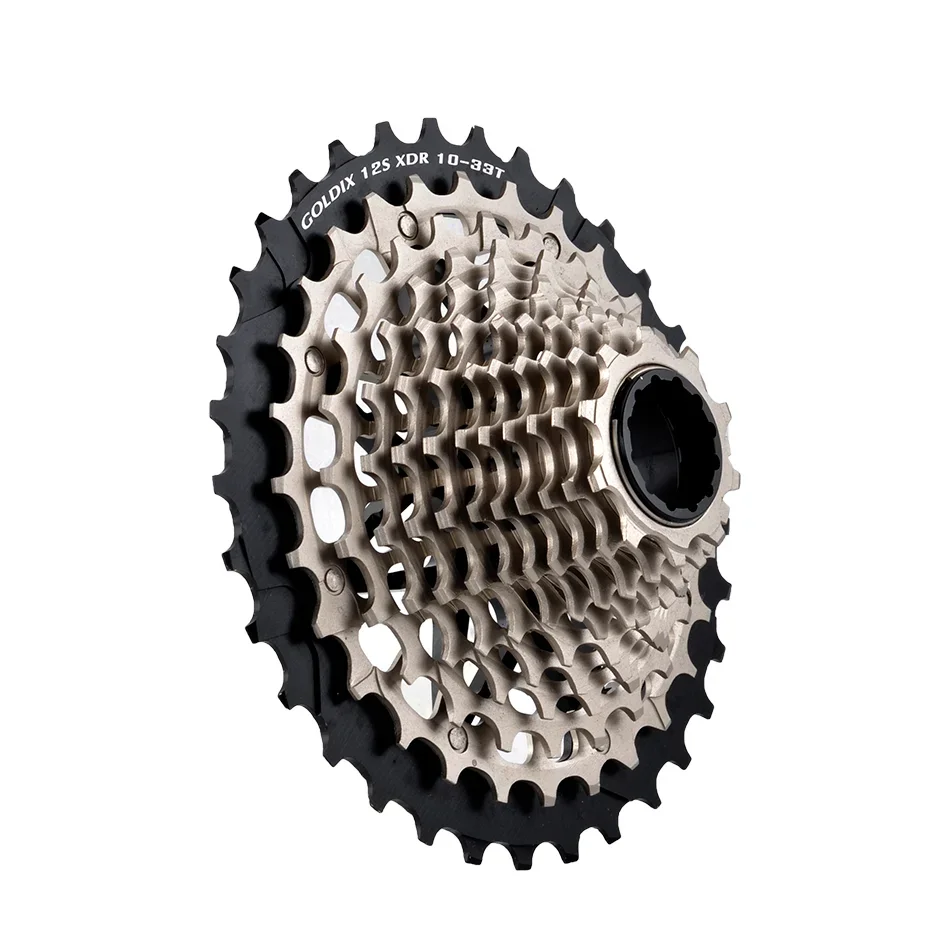 GOLDIX Ultralight XDR Bicycle Freewheel 10T-28T/10T-33T/10T-36T CNC Hollowout 12 Speed Bicycle Cassette for Road Bike and Gravel