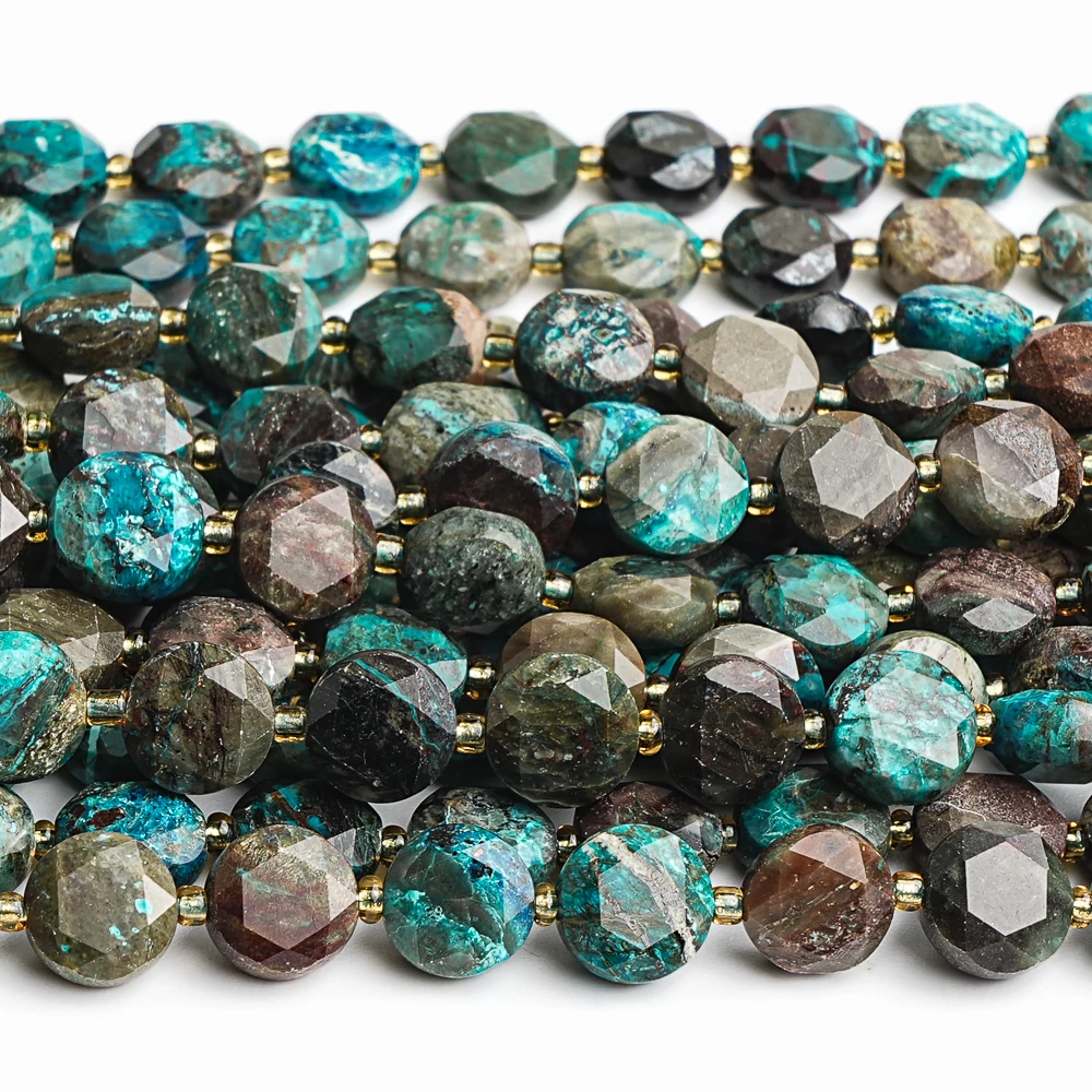 

8MM Chrysocolla Beads Natural Blue Brown Stone Beads Strand For Jewelry DIY Making Bracelets 15''