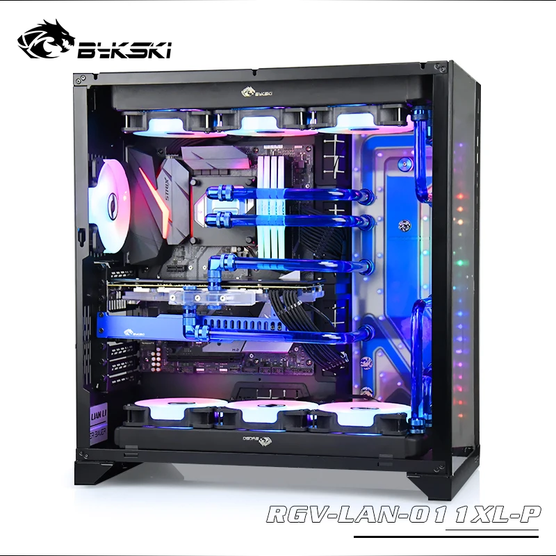 BYKSKI Acrylic Board Water Channel Solution Use for LIANLI O11 Dynamic XL Case / Kit for CPU and GPU Block / Instead Reservoir