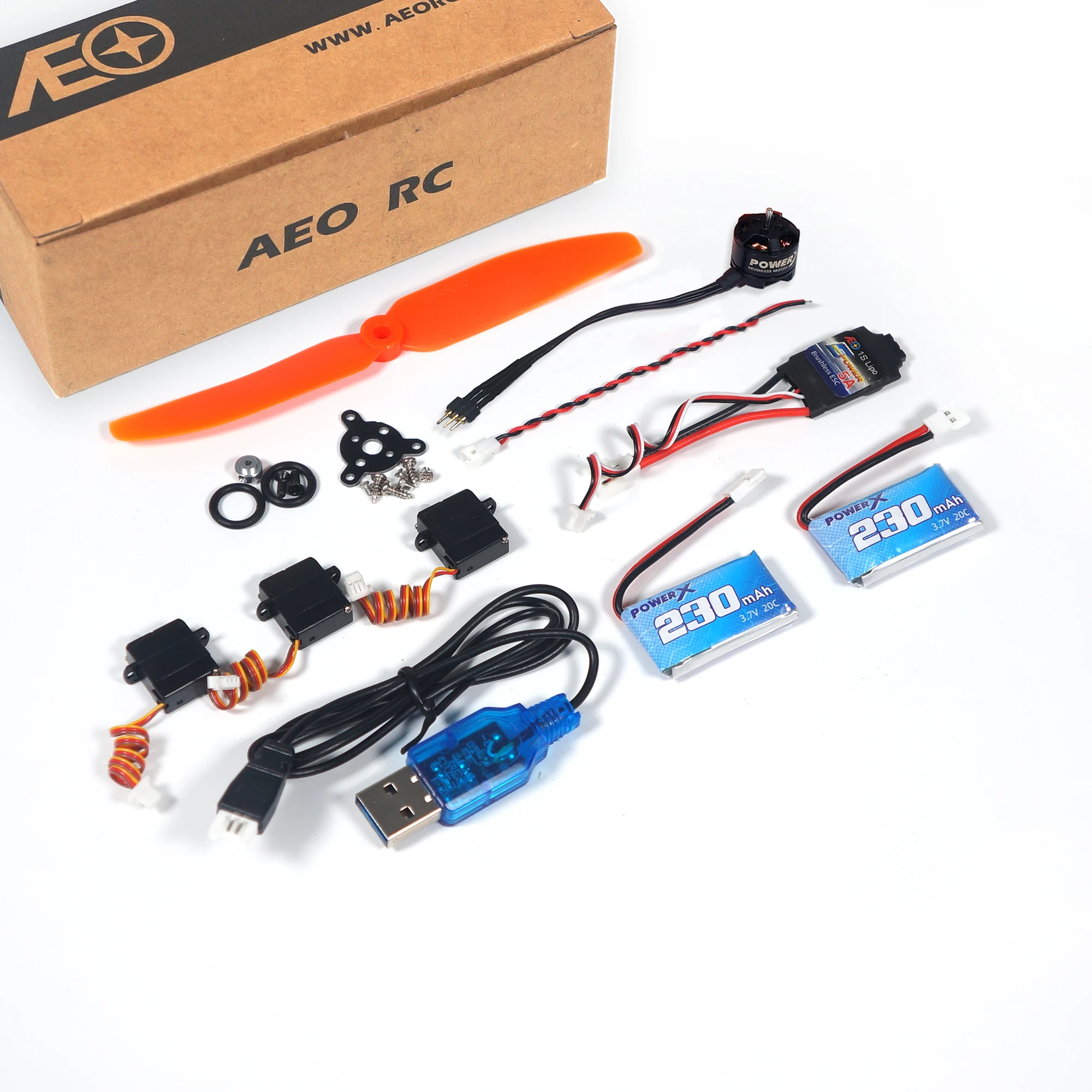AEO MM1104 MC1104/1106/1108 Brushless Motor Power Combo 3550‑4000KV 1S ESC Servo Propeller Battery Charger For Micro RC Airplane