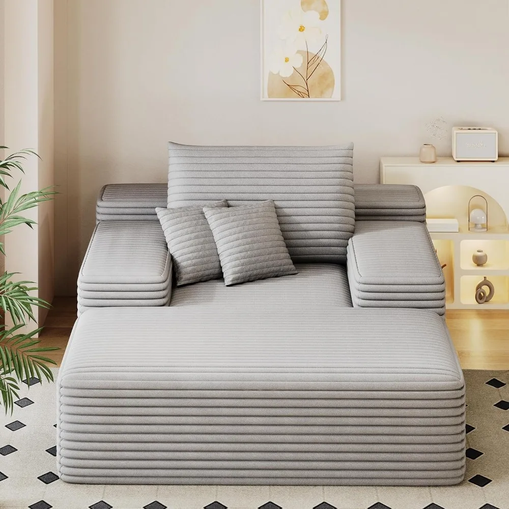 كرسي استرخاء كبير الحجم من إسفنج الذاكرة لغرف النوم وغرف المعيشة، أريكة سحابية مع رمي لراحة السرير النائم #5