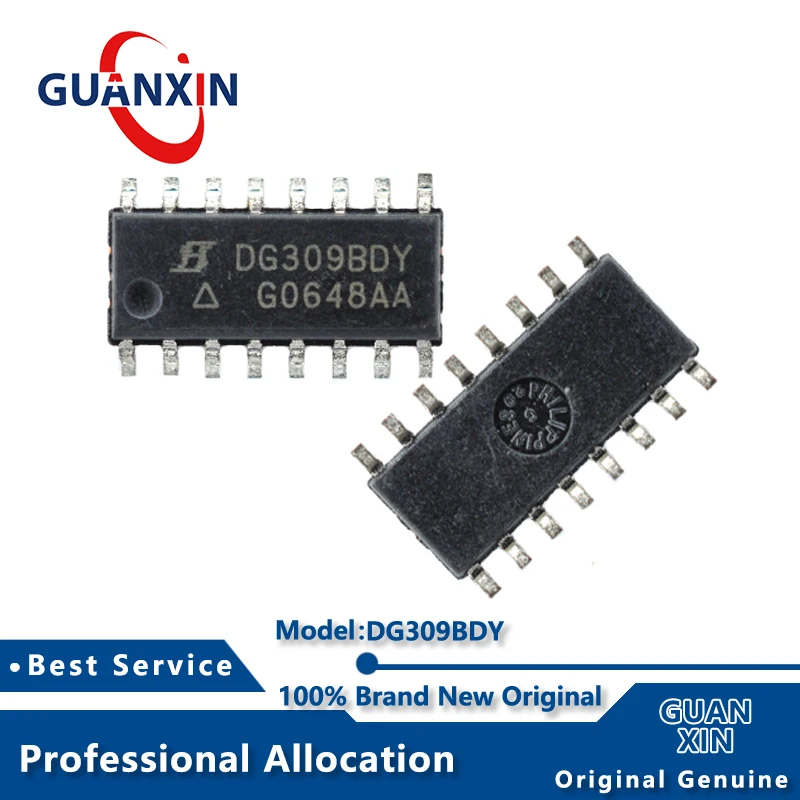 

100% New Marking DG309BDY DG309BDY-E3 SOIC-16 DG309