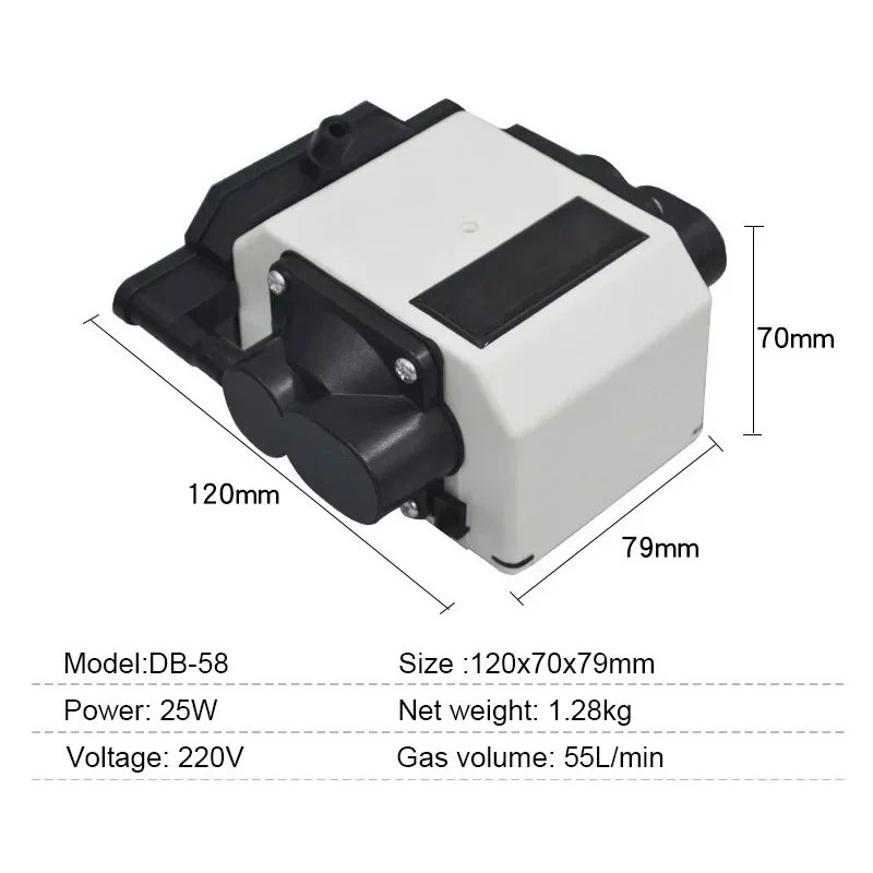 25W High Power Fish Tank Oxygen Pump Ultra Quiet Air Compressor Large Volume Air Pump Deep Water Special Aquarium Accessories