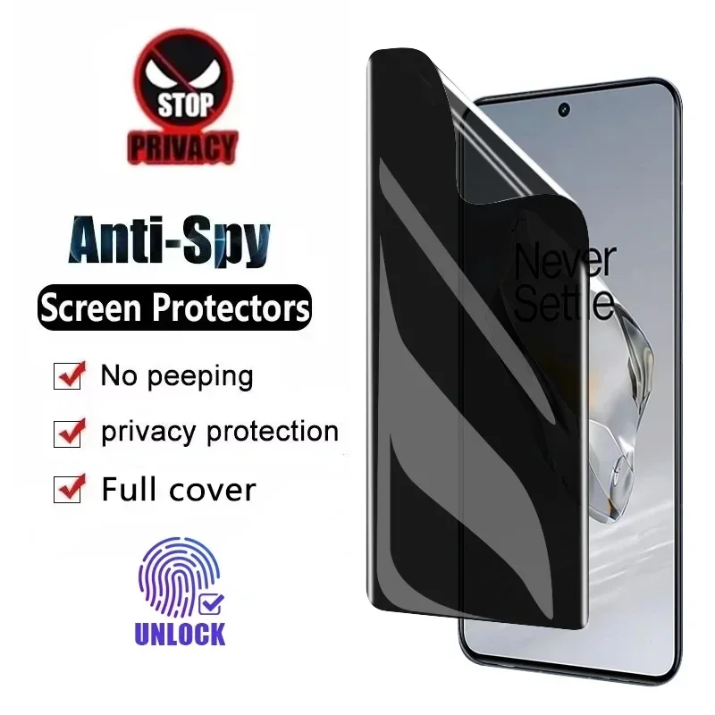 100% support fingerprint unlocking-Anti Spy Hydrogel Film For Xiaomi 12x 13 14 Lite 12S Ultra Civi 4 3 2 Redmi Note 13 Pro Plus