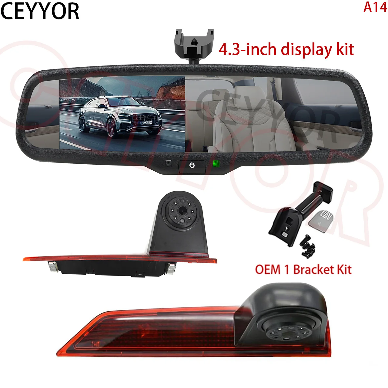 The third brake light Applicable to Ford Transit Custom(mai 2016-présent）Reverse cameraEquipped with a 4.3-inch display screen