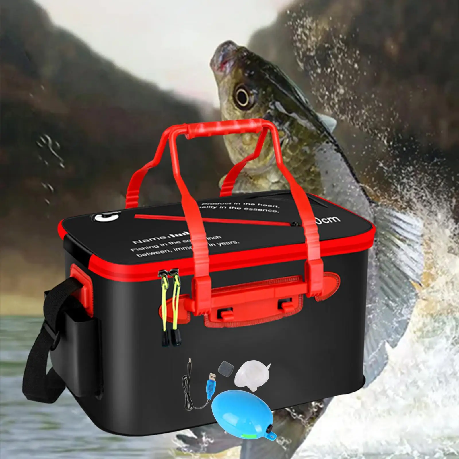 Fishing Bucket Lightweight Thick Outdoor Camping EVA Fishing Bag Foldable Fish Bucket for Gardening Camping Fishing Travelling