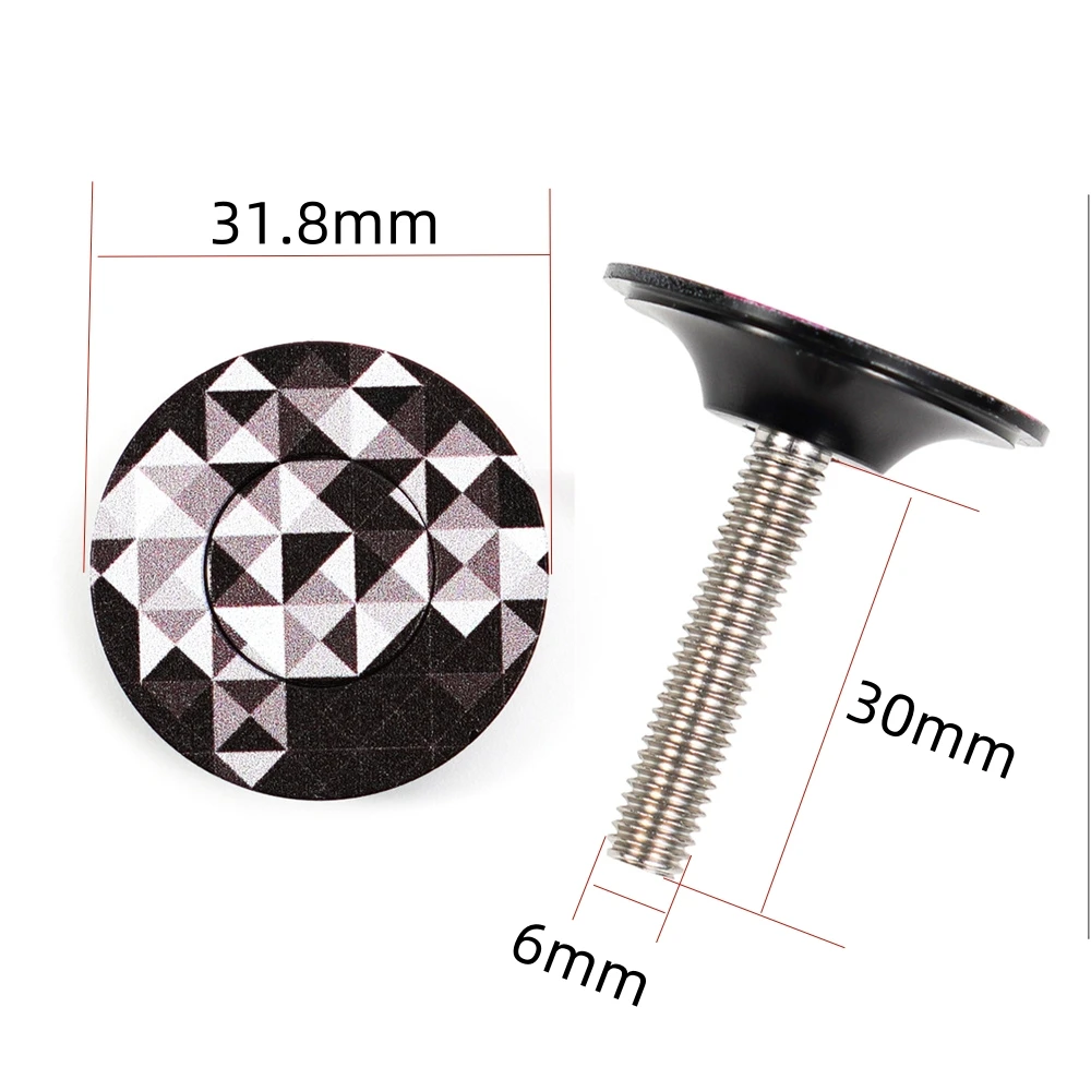 CNC Mtb Power Cap Bike Stem Cap Bicycle Steering Box Cover BMX Road Bike Headset Cap Top And M6x30mm Bolts Cycling Accessories
