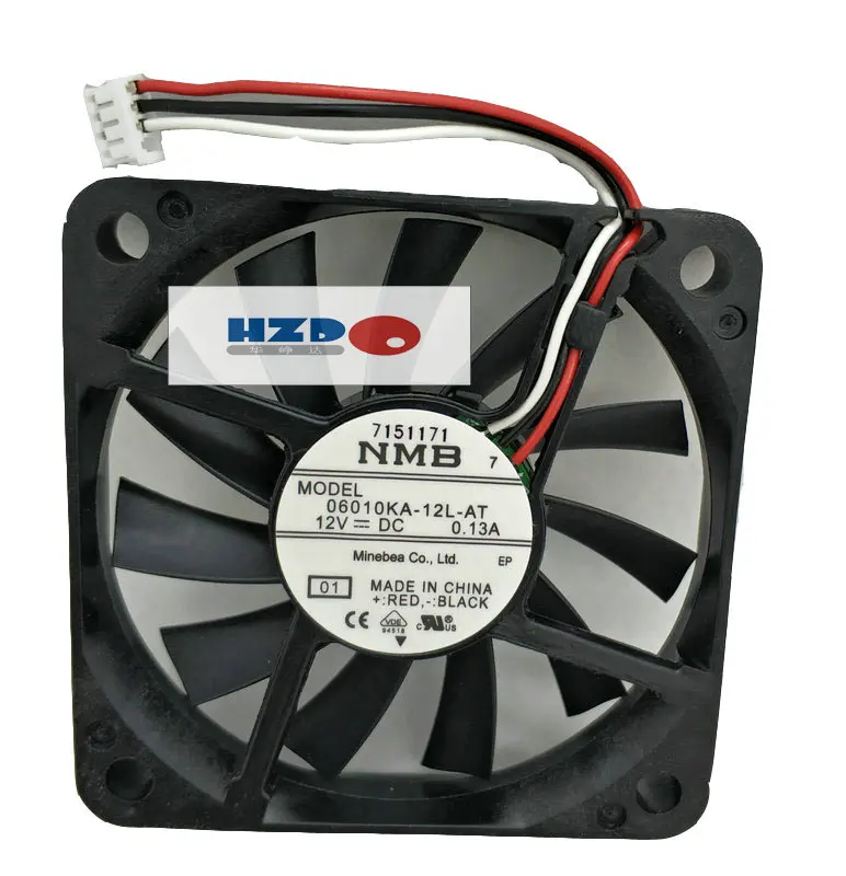 NMB 06010KA-12L-AT DC 12V 0.13A 60x60x20mm 3-Wire Server Cooling Fan