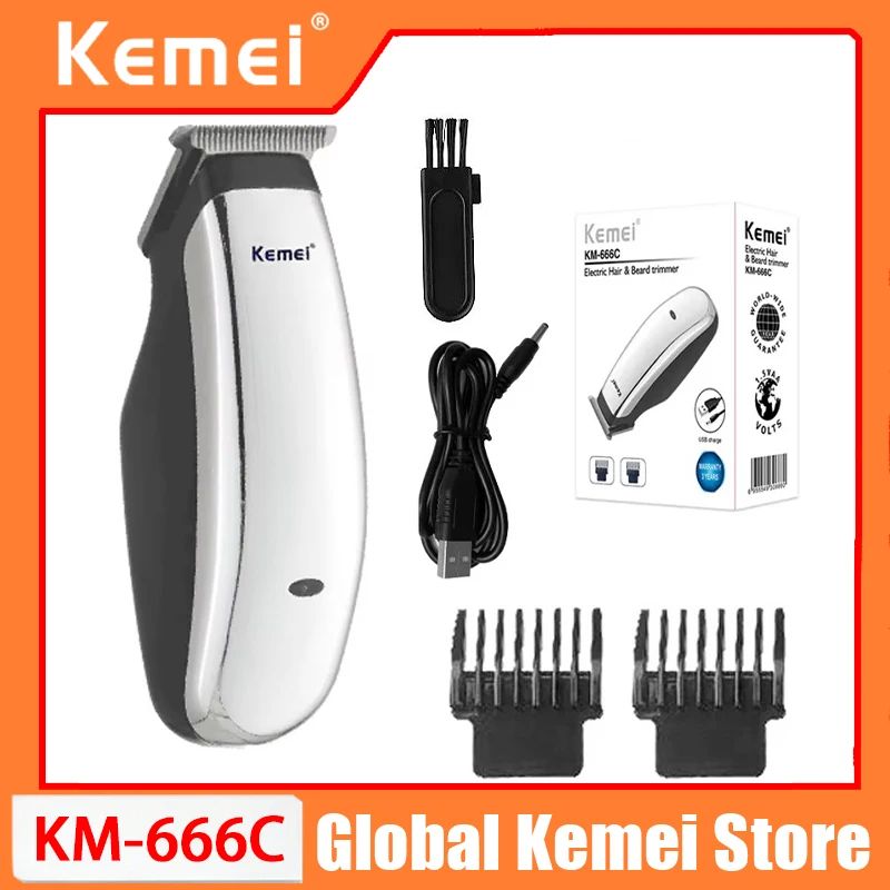 

Kemei KM-666C Mini Hair Clipper Professional Beard Hair Trimmer Cutter Rechargeable Electric Hair Cutting Machine Hair Remover